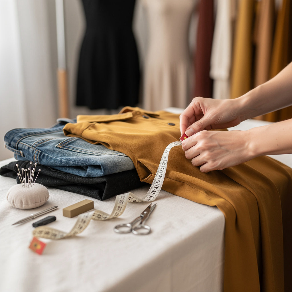 Al Raza sizing guide showing diverse body types and inclusive fit options in Sacramento